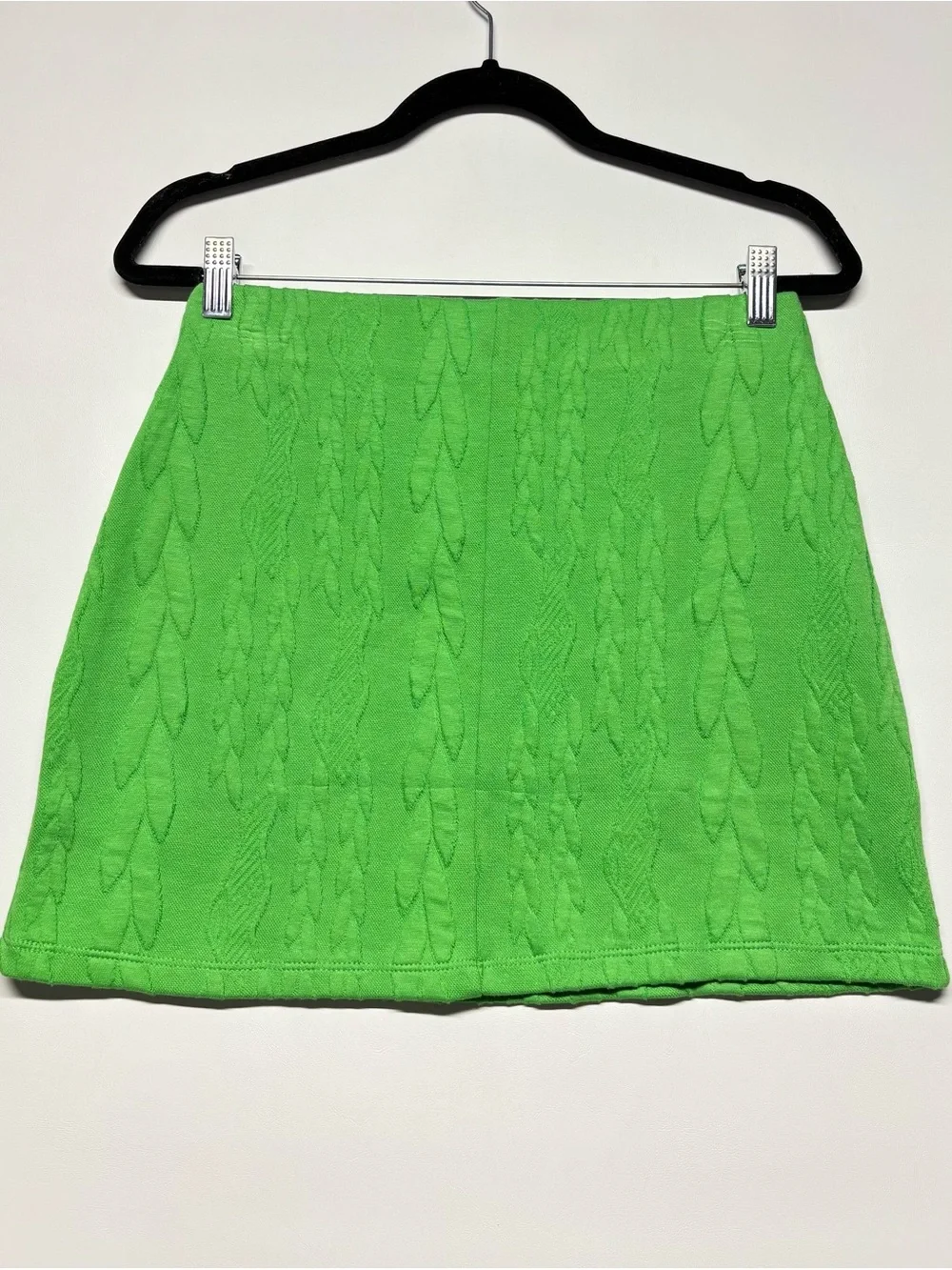 ✨Zara Green Cable-Knit Mini Skirt Size S